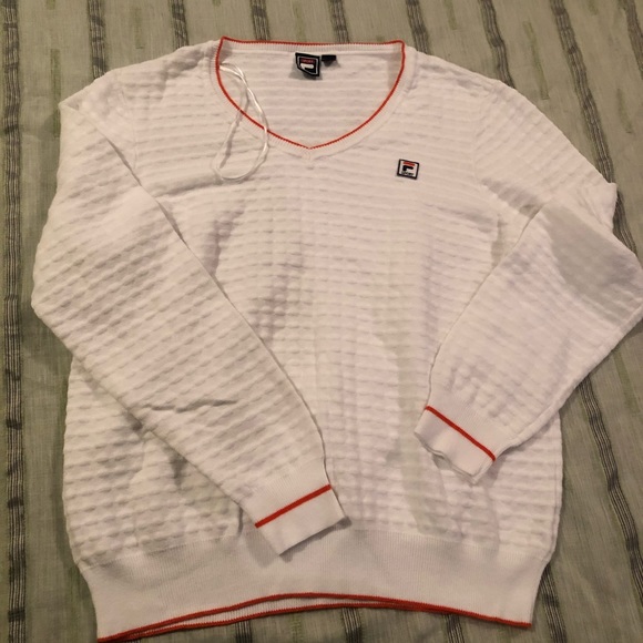 Women's Fila Sport Pullover Textured Cotton Sweater XL - Picture 1 of 4
